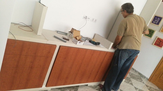 construcción de un mueble de pladur