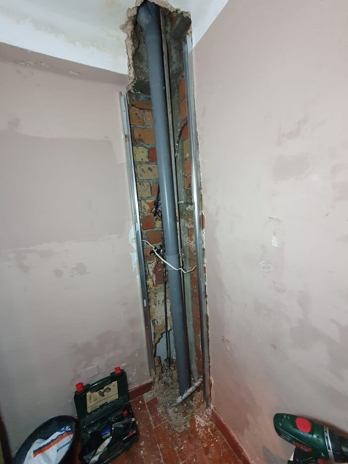 imágenes reparacion de bajante en vivienda