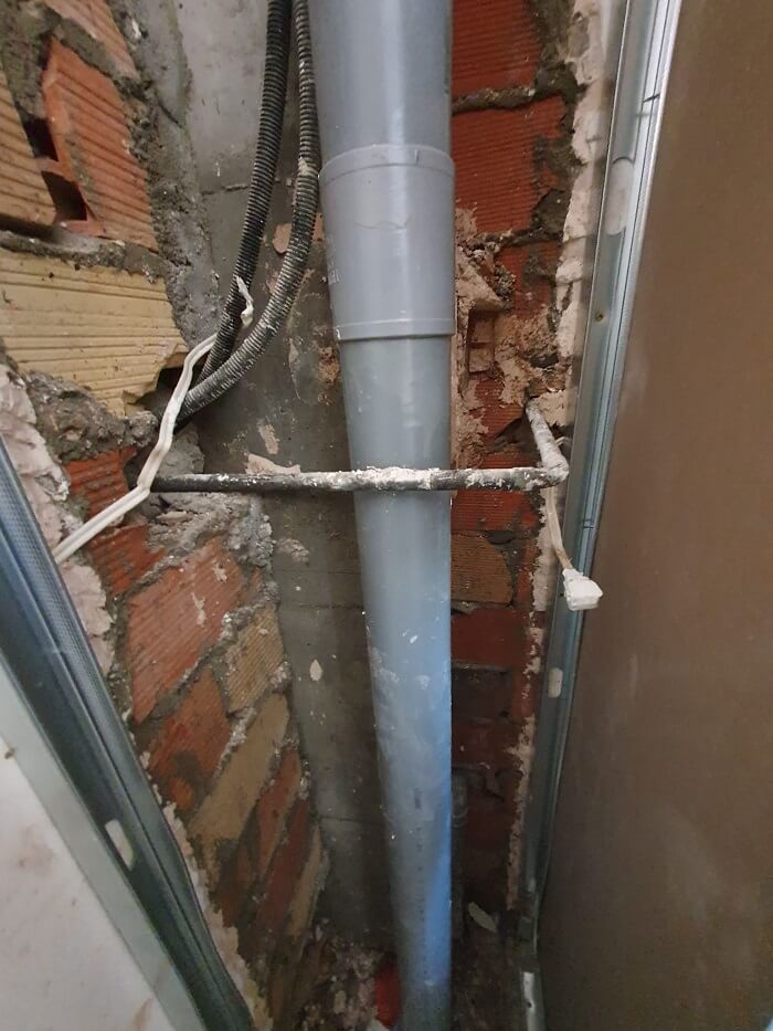 imágenes reparacion de bajante en vivienda
