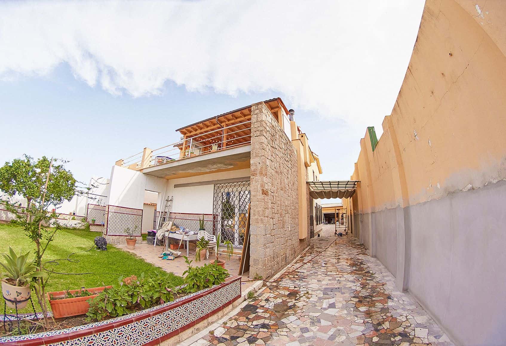 Pintado de fachada chalet Alhaurin de la Torre